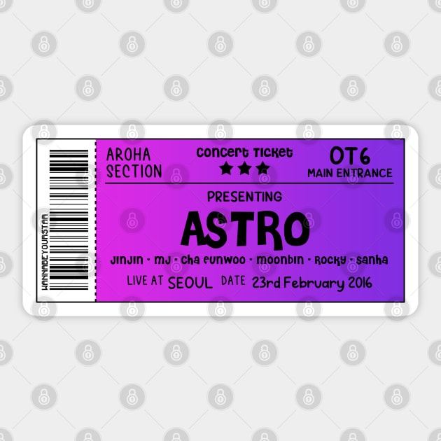 ASTRO Concert Ticket Sticker by skeletonvenus